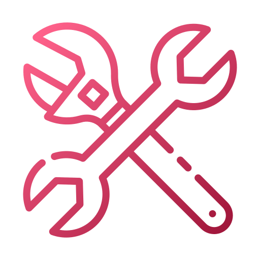 Rote Schraubenschlüssel, die sich in einer X-Form überkreuzen-Icon-BoostAgent